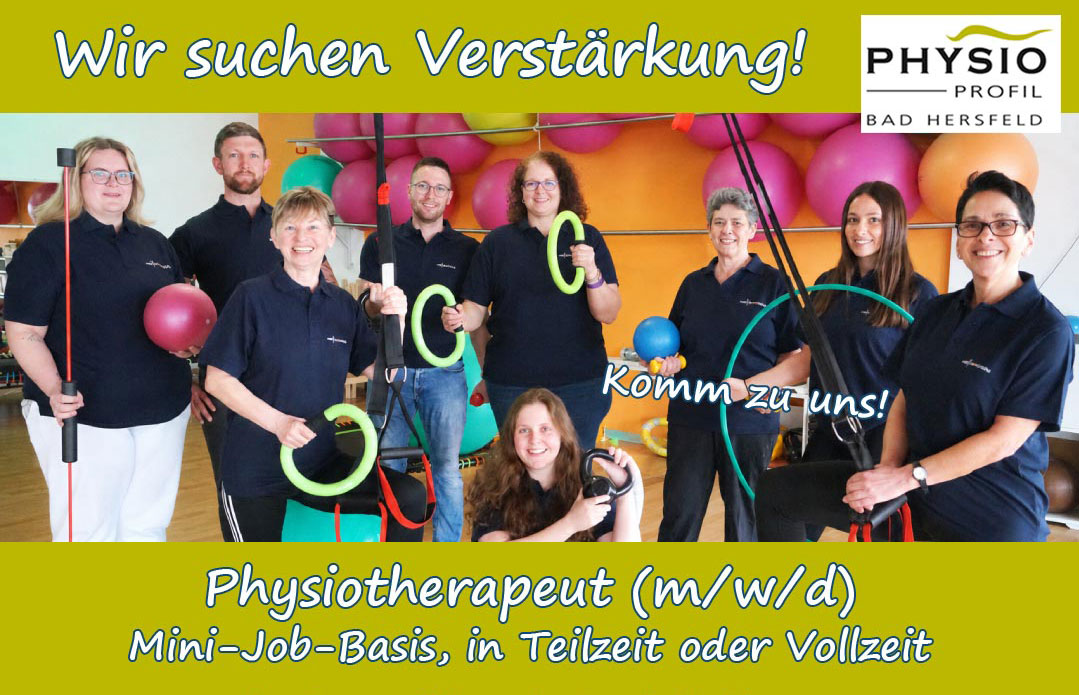 Physio Profil sucht: Physiotherapeuten (m/w/d) - auf Minijob-Basis, in Teilzeit oder Vollzeit